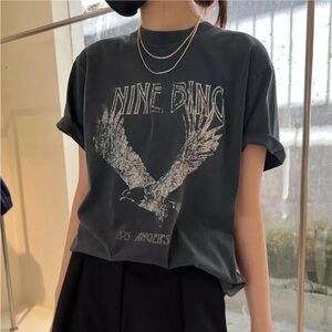 Anine Bing Lili Eagle Graphic Tee L